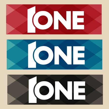 Word and number one vector. First template icon. One symbol silhouette.のイラスト素材