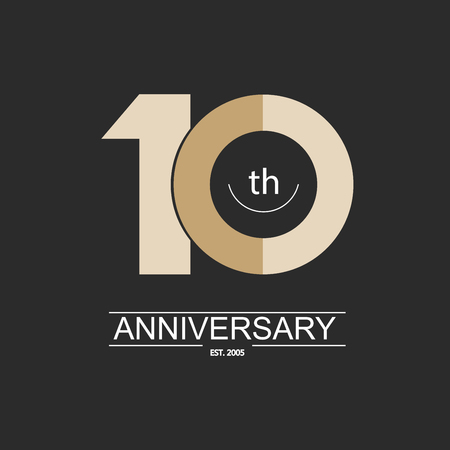 anniversary icon with abstract elements.のイラスト素材