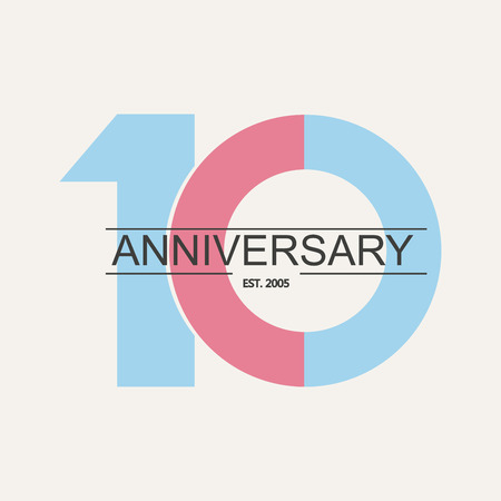 anniversary icon with abstract elements.のイラスト素材