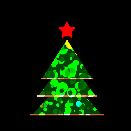 Icon Christmas tree for holiday season.のイラスト素材