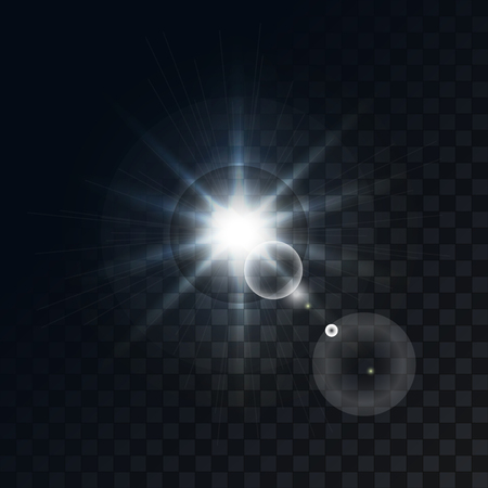 Vector bright star on a dark background.のイラスト素材
