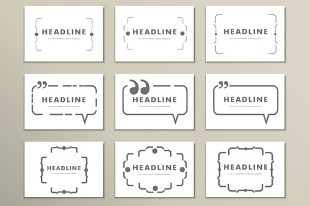 Set vector symbol speech bubble and quotes.のイラスト素材