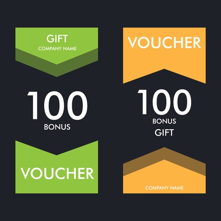 Two simple vector template modern gift certificates.のイラスト素材