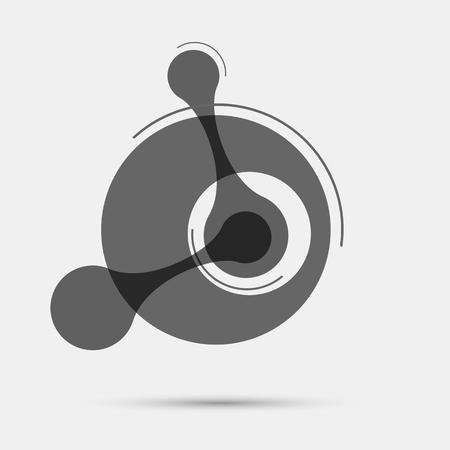 Vector abstract circle DNA icon.のイラスト素材