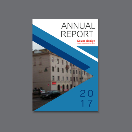 Annual report Brochure Flyer template design. Vector presentation templatesの写真素材
