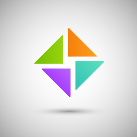 abstract colored triangles on a white backgroundのイラスト素材