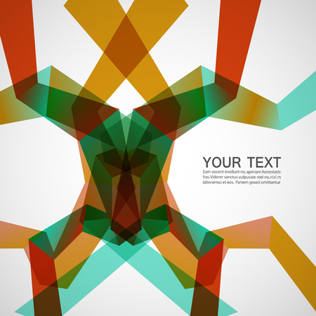 abstract bright ribbons on a white backgroundのイラスト素材