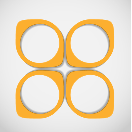 vector yellow button on a white backgroundのイラスト素材