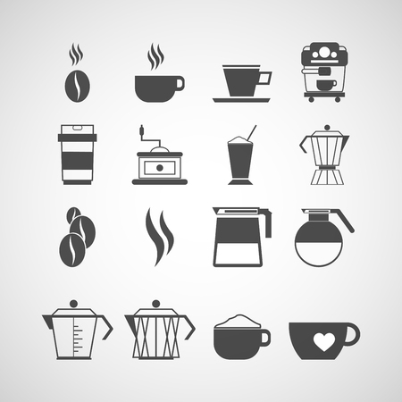 Set of coffee equipment and accessoriesのイラスト素材