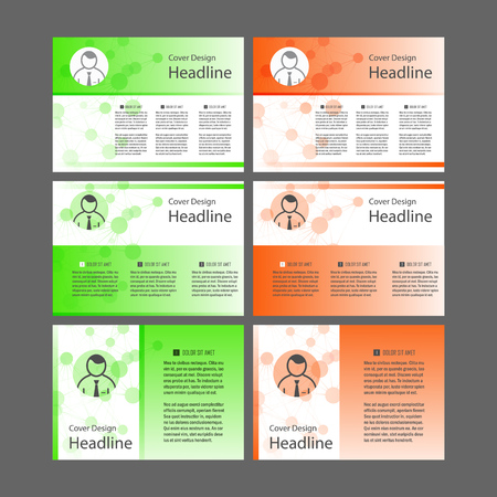 Set of Cover design template for presentationのイラスト素材