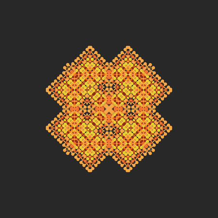 Vector ornamental white background with oriental pattern styleのイラスト素材