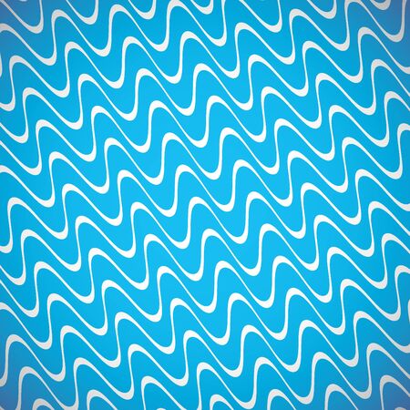 Vector wavy white lines blue background.のイラスト素材
