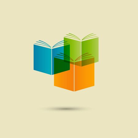 Stack three books white isolated.のイラスト素材