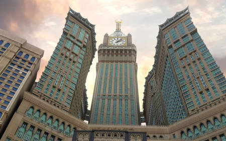 MAKKAH, SAUDI ARABIA - FEBRUARY 9, 2017:The Abraj Al-Bait (Translated as The Towers of the House) is...
