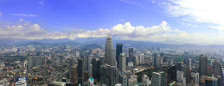 KUALA LUMPUR, MALAYSIA -DEC 22, 2018- Panoramic view of Kuala Lumpur city center buildings in Malaysia during daylightのeditorial素材