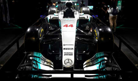 Kuala Lumpur, Malaysia-November 1,2018 : The Mercedes AMG Petronas F1 car, Driven by Lewis Hamilton...
