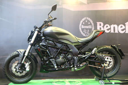 Kuala Lumpur, Malaysia-November 1,2018 : Benelli 502c motorcycle,  displayed during the Kuala Lumpur...