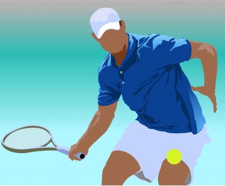 tennis playerのイラスト素材