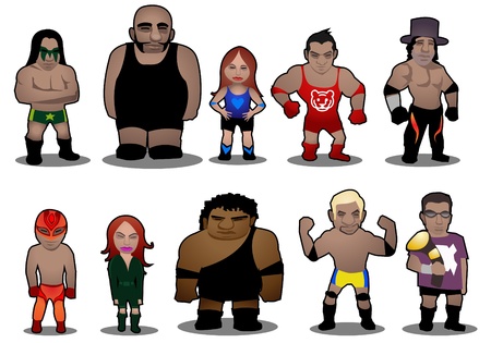 wrestlersのイラスト素材