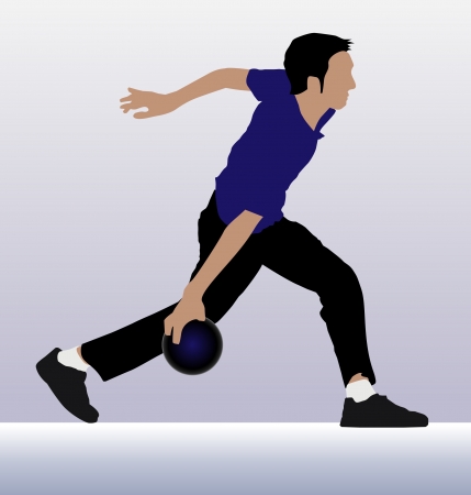 Bowling playerのイラスト素材
