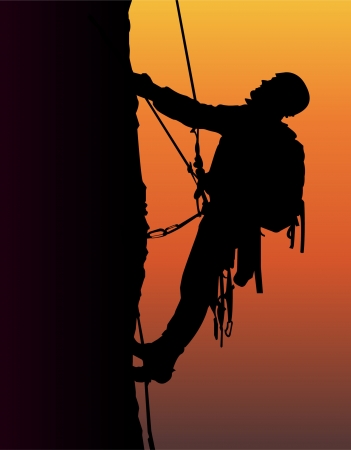 Mountain Climbingのイラスト素材