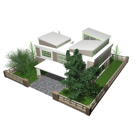 3d bungalowの写真素材