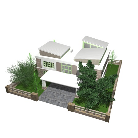 3d bungalowの写真素材