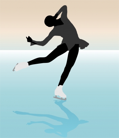 ice skaterのイラスト素材