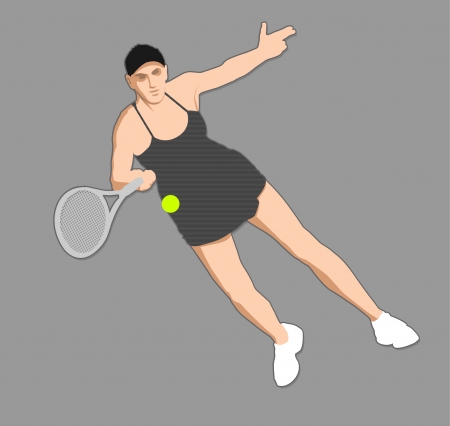 tennis playerのイラスト素材