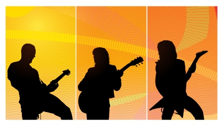 guitar playersのイラスト素材