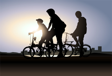 Outdoor cyclistのイラスト素材