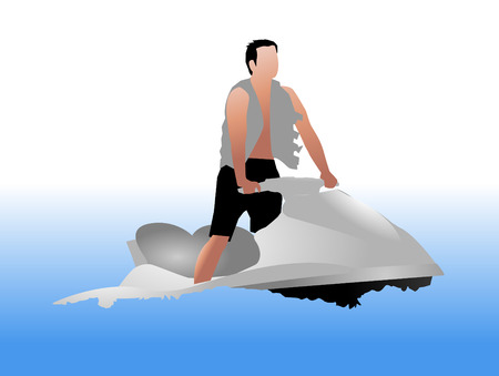 Jet skiのイラスト素材