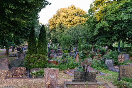 Koblenz - Germany, July 14, 2018: View of the cemetery in the city of Koblenz in 2018のeditorial素材