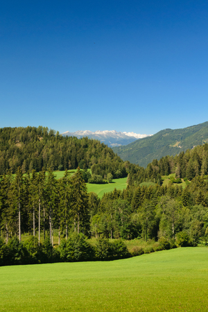 Beautiful landscape in a hiking trail in Austriaの写真素材