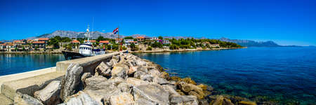 Beautiful landscape of Croatia, Croatia coast, sea and mountains. Panorama