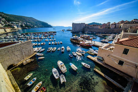 Beautiful landscape of Croatia, Croatia coast, sea and mountains. Panoramaの写真素材