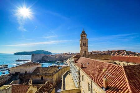 Beautiful landscape of Croatia, Croatia coast, sea and mountains. Panoramaの写真素材
