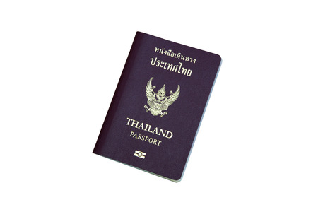 Passport Thailand , isolated on white backgroundの写真素材
