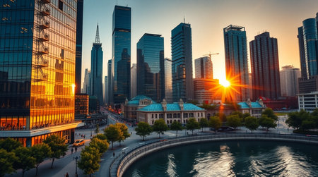 Shanghai Lujiazui Finance and Trade Zone of the modern cityの写真素材