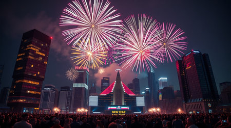 People watching the Fireworks Festival