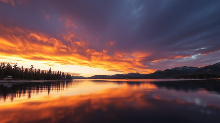 Sunset over Lake Tahoe, California, United States of America