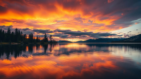 Sunset on Lake Tahoe, California, United States of America