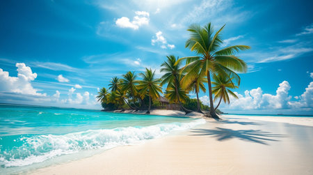 Tropical beach at Seychelles, Mahe island