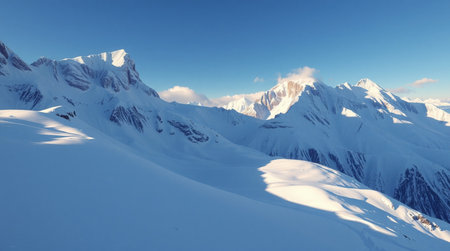 Snowy mountains in Cordillera Huayhuash, Peru