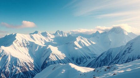 Mountain landscape. Caucasus Mountains, Georgia, region Gudauri.