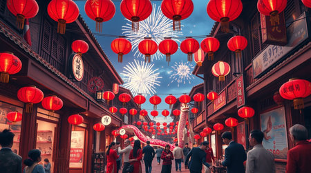 Chinese New Year celebration in Taipei, Taiwan.
