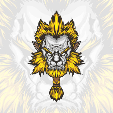 Vector esport the golden of crazy monkeyのイラスト素材
