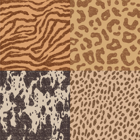 Tiger, leopard, hyena, cheeta beast skin detail patternの写真素材