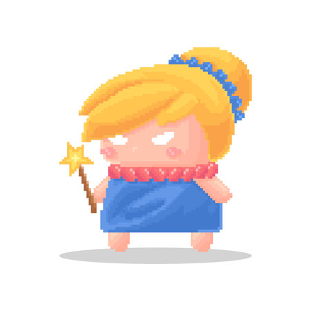 chibi princess character pixel artのイラスト素材