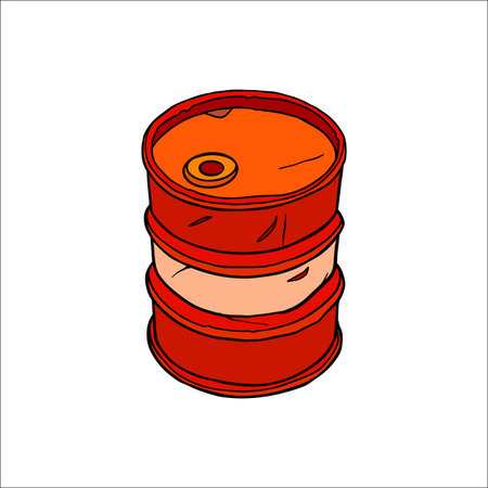 old oil barrel vector designのイラスト素材